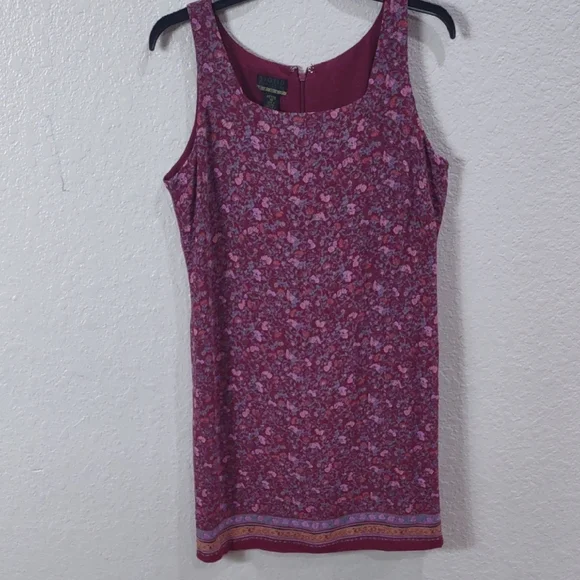 SIGRID OLSEN Floral Sleeveless Dress in Red and Purple - Picture 3 of 17
